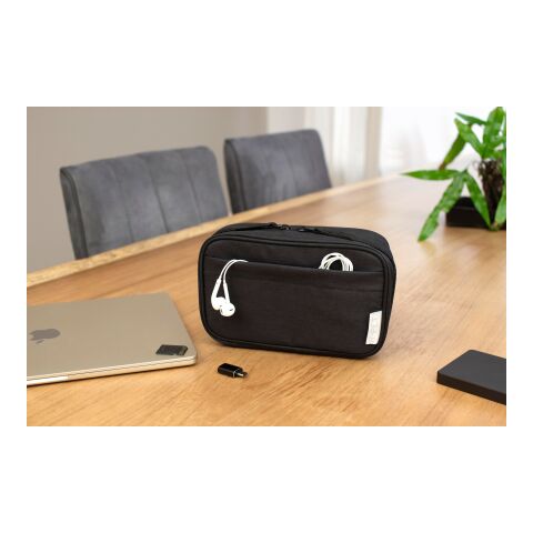 Bolsa de viaje de rPEt Calix negro | sin montaje de publicidad | no disponible | no disponible