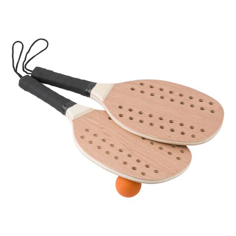 Set de palas de palisandro y pelota Sergio marrón | sin montaje de publicidad | no disponible | no disponible