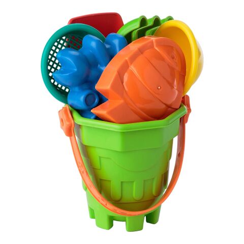 Cubo de playa de PP reciclado Mateo colorido | sin montaje de publicidad | no disponible | no disponible