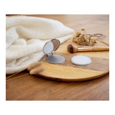 Espejo redondo de bolsillo plata | sin montaje de publicidad | no disponible | no disponible