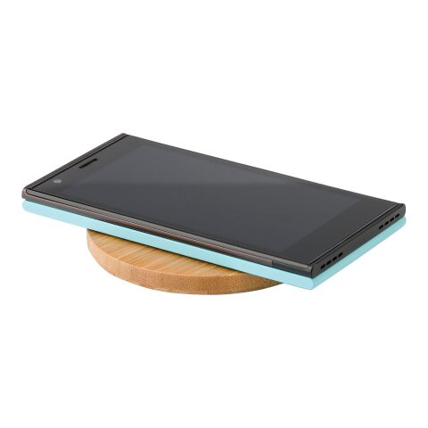 Cargador rápido inalámbrico de bambú negro | sin montaje de publicidad | no disponible | no disponible