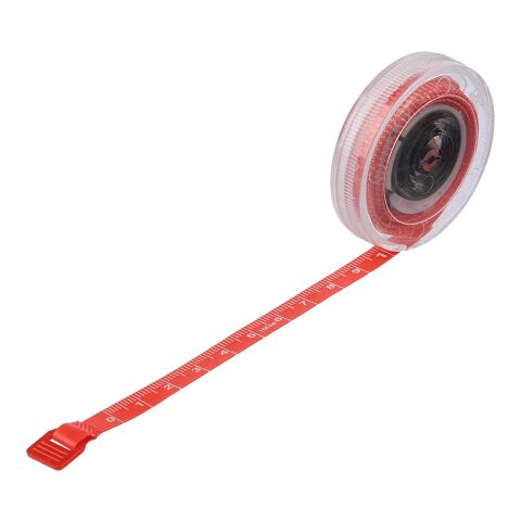 Cinta métrica retráctil de plástico Theo rojo | sin montaje de publicidad | no disponible | no disponible
