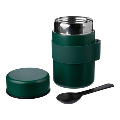 Vaso termo de acero inox. con cuchara Niko gris | sin montaje de publicidad | no disponible | no disponible