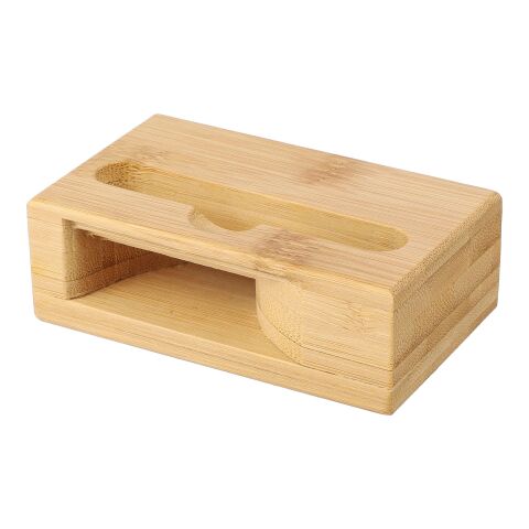 Soporte y amplificador para tf. de bambú Albert marrón | sin montaje de publicidad | no disponible | no disponible