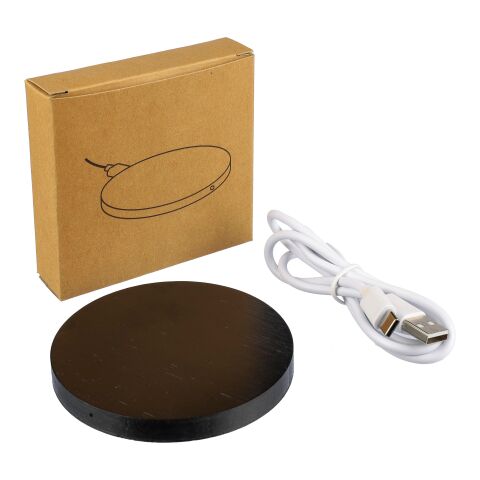 Cargador rápido inalámbrico de bambú marrón | sin montaje de publicidad | no disponible | no disponible