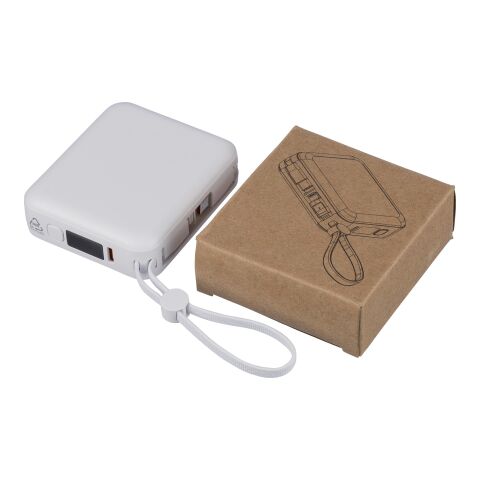 Power Bank de ABS reciclado Jona blanco | sin montaje de publicidad | no disponible | no disponible