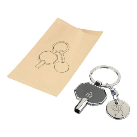 Llavero multiusos de aleación de zinc reciclado Mara negro | sin montaje de publicidad