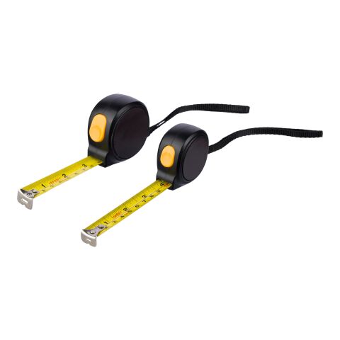 Flexómetro de ABS Selina negro | sin montaje de publicidad