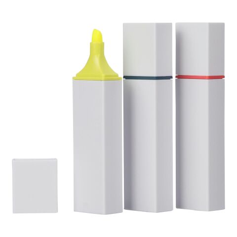 Marcador fluorescente de ABS reciclado Kavi amarillo | sin montaje de publicidad