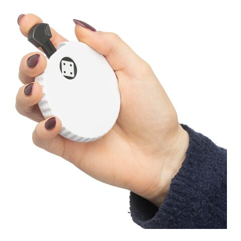 Abridor con dados de ABS reciclado Cian blanco/negro | sin montaje de publicidad