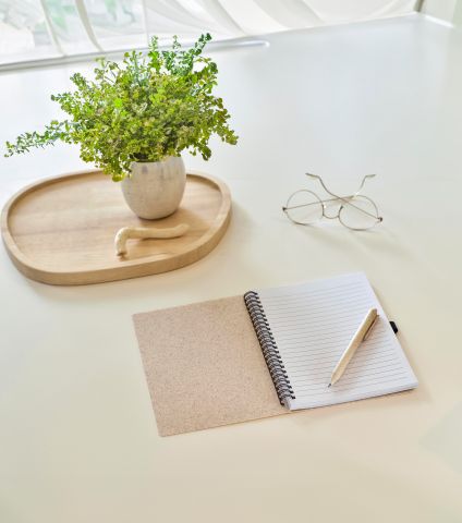 Libreta de paja de trigo Massimo azul | sin montaje de publicidad | no disponible | no disponible