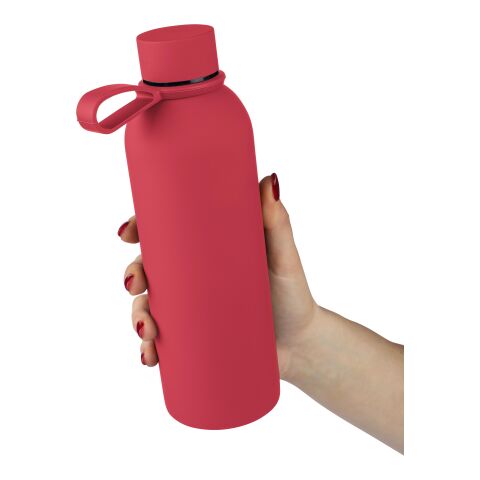 Botella termo de acero inox. reciclado (500 ml) Sena rojo | sin montaje de publicidad | no disponible | no disponible