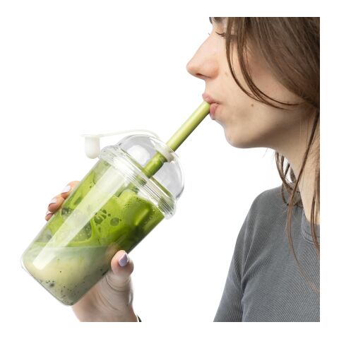 Vaso de rPet Glow 500 ml verde claro | sin montaje de publicidad | no disponible | no disponible