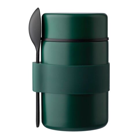 Vaso termo de acero inox. con cuchara Niko verde