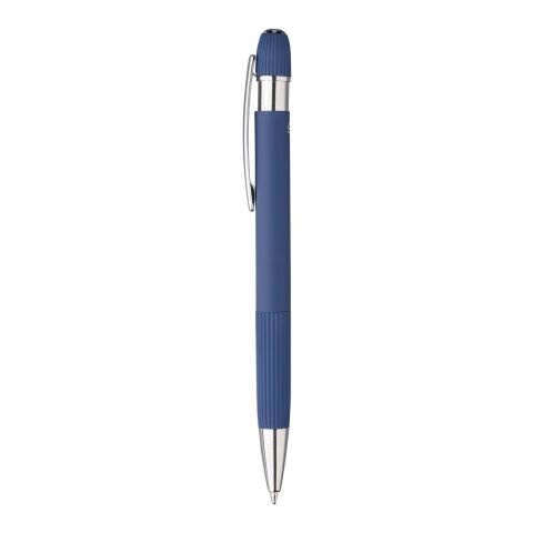 Set de cuaderno de PU reciclado (A5) y bolígrafo Tarek azul