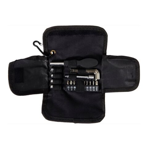 Set de 20 herramientas en bolsa de tela negro