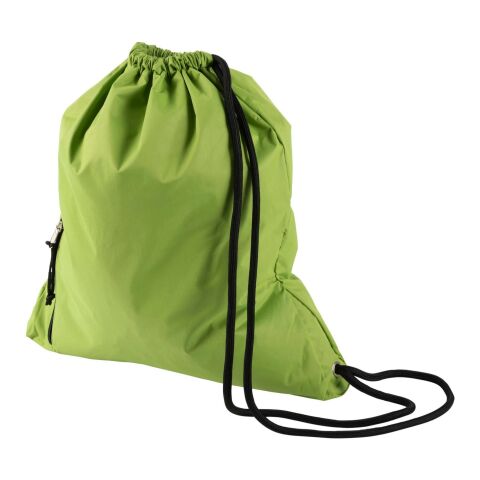Mochila de seda pongee (190T) con cordones. azul