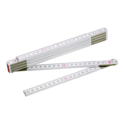 Regla plegable de madera Stabila blanco