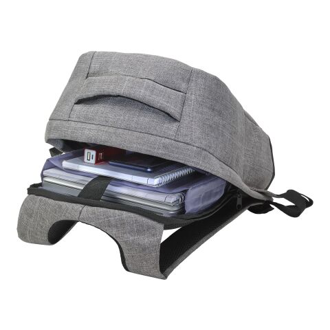 Mochila antirrobo de poliéster gris claro | sin montaje de publicidad | no disponible | no disponible