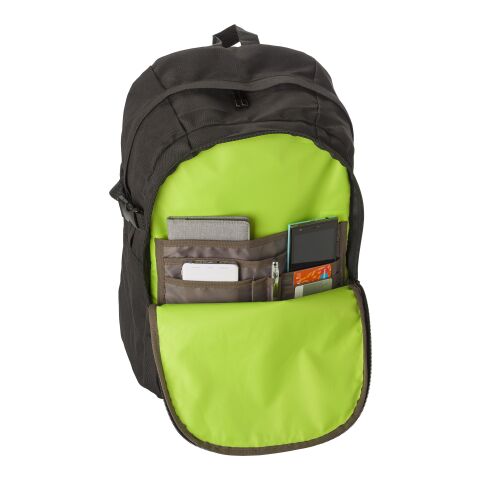 Mochila de poliéster (600D) con protección RFID. negro | sin montaje de publicidad | no disponible | no disponible