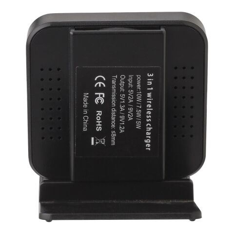 Cargador inalámbrico de plástico negro | sin montaje de publicidad | no disponible | no disponible